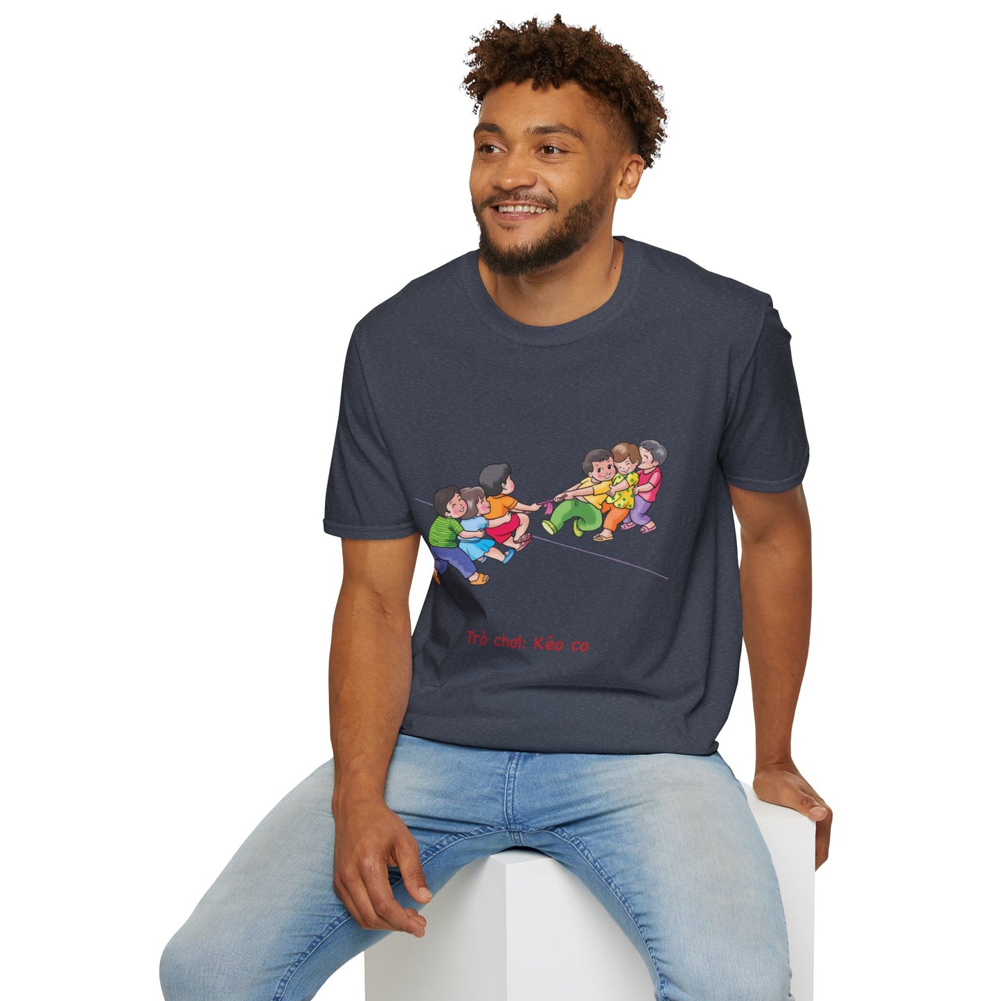 Unisex Softstyle Tee – "Keo Co" | Traditional Vietnamese Tug of War Game