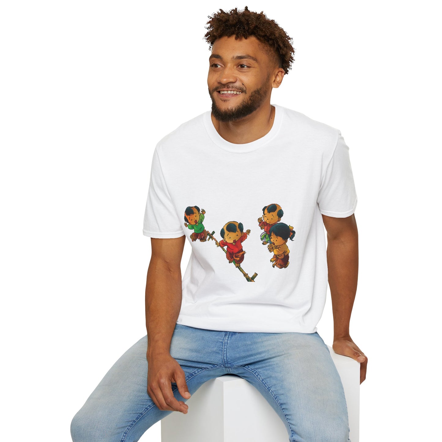 Unisex Softstyle Tee | "Cuop Co" | Vietnamese Traditional Flag-Stealing Game
