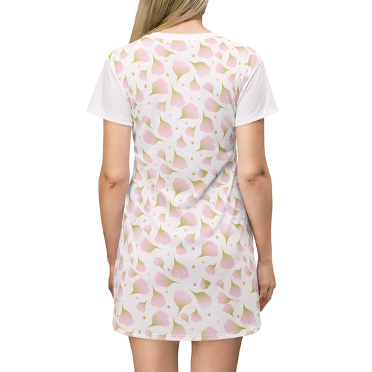 Women’s T-Shirt Dress | Rose Petals | Elegant – Feminine – Stylish