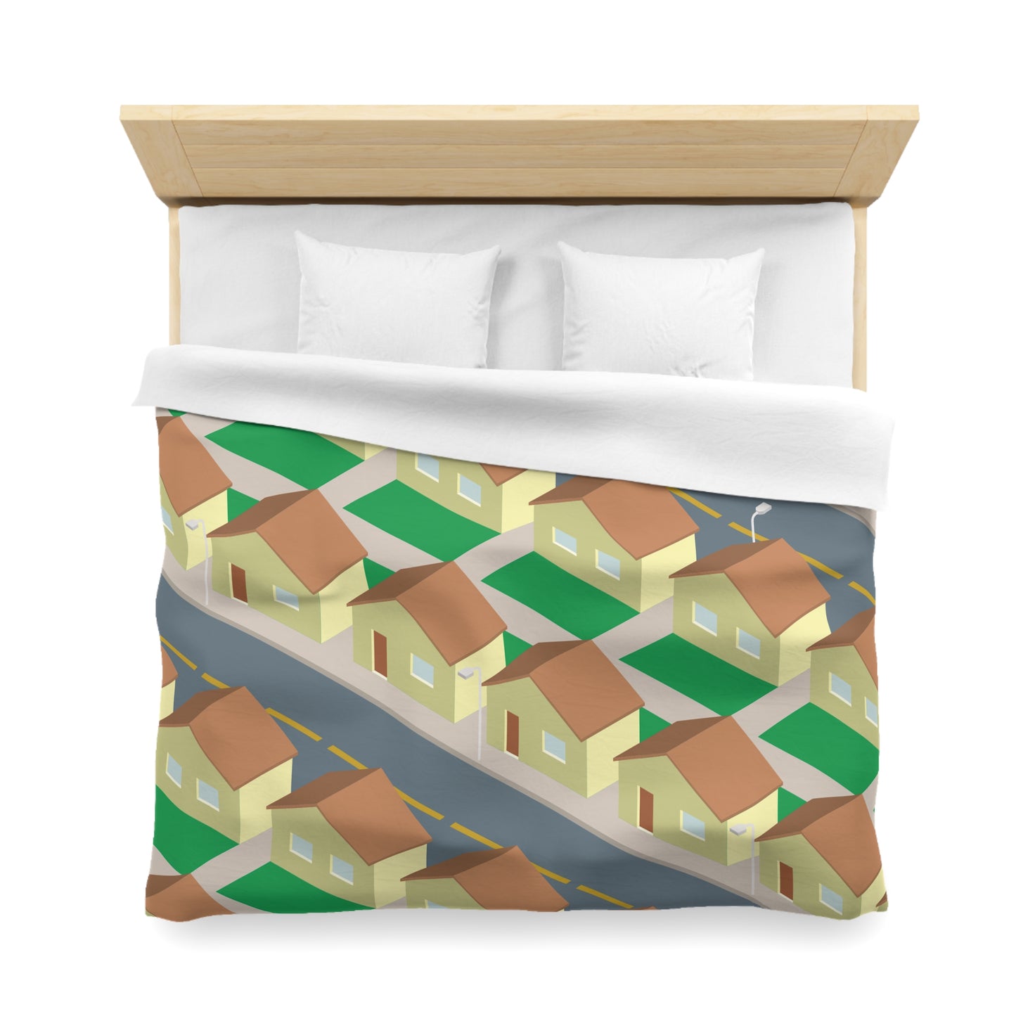 “Urban House View” Microfiber Duvet Cover | Where Architecture Meets Comfort