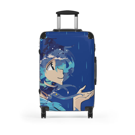 Premium Minimalist Suitcase | Girl in the Rain