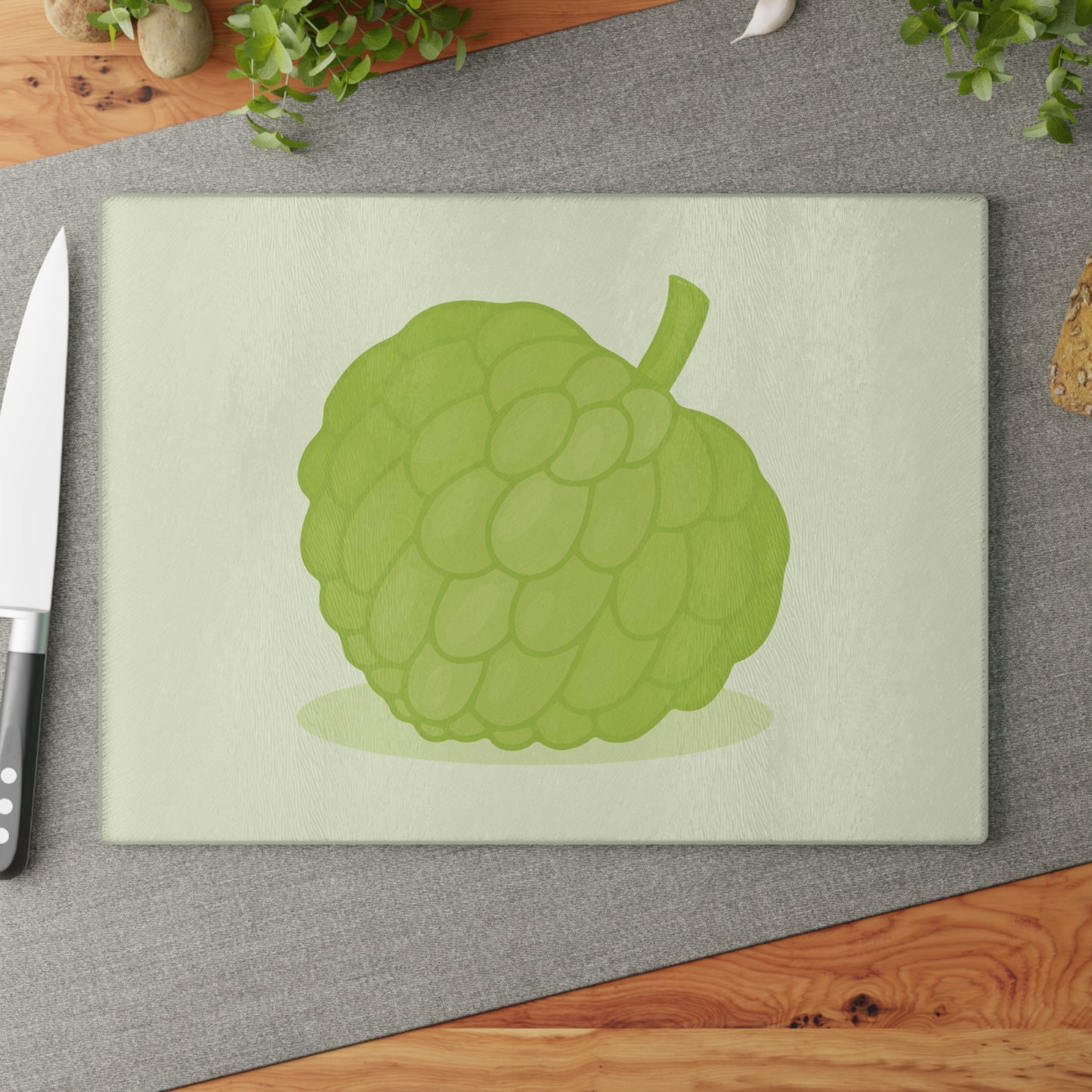 Custard Apple Glass Cutting Board | Nature Meets Minimalism