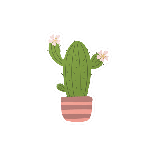 Cartoon Cactus Vinyl Sticker | Fun & Fresh for Everyday Vibes