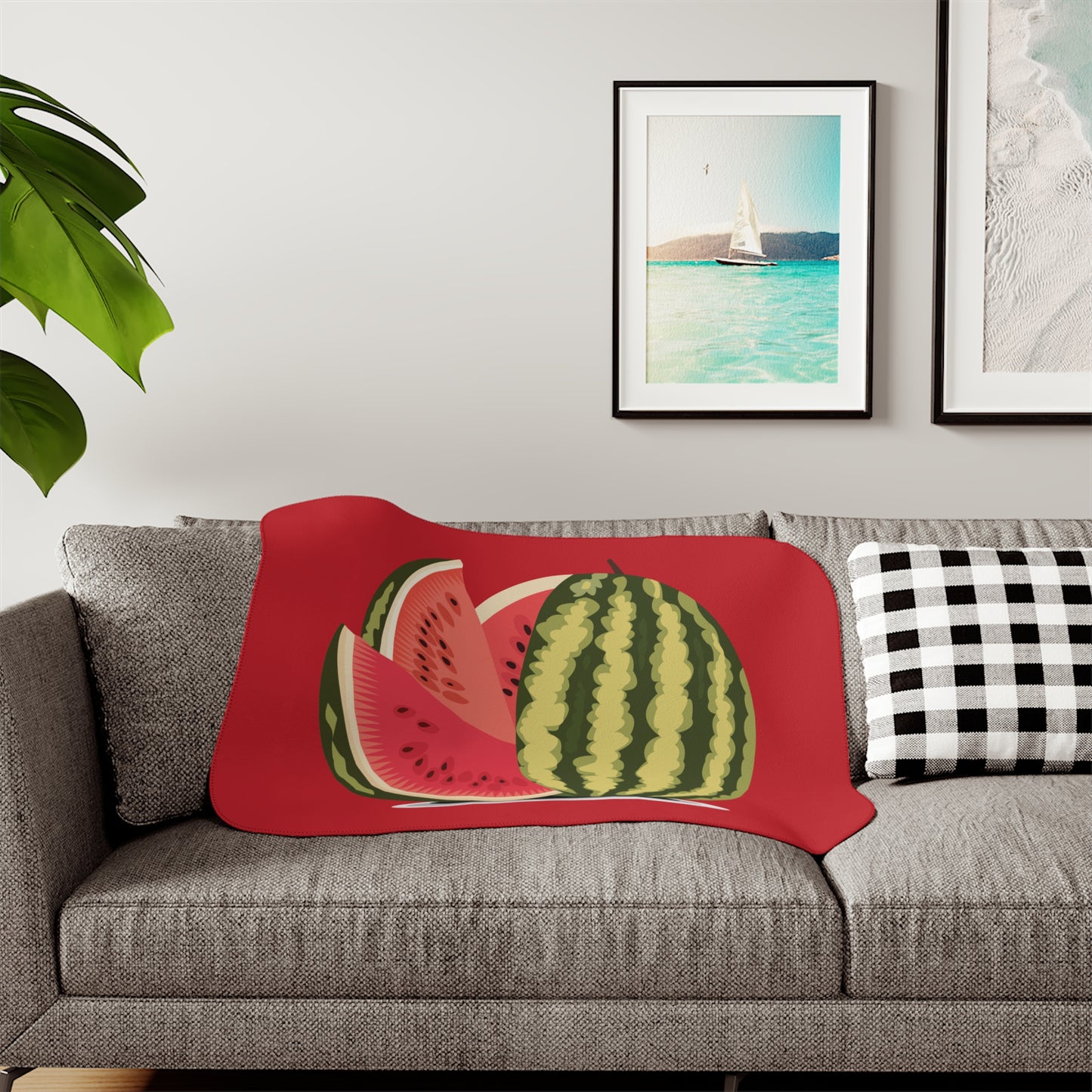 Sweet Slice | Juicy Watermelon Sherpa Blanket