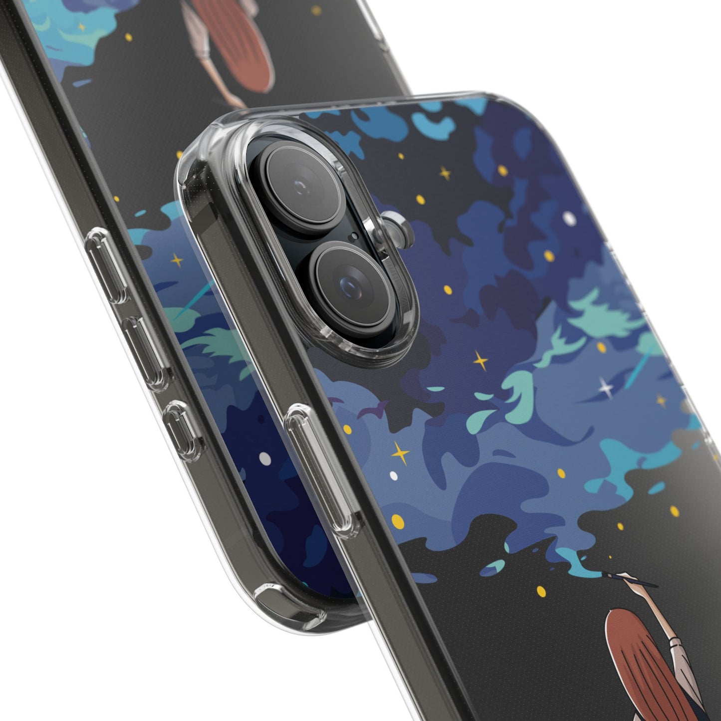 “She Paints the Sky” Clear Phone Case | A Pocketful of Stars