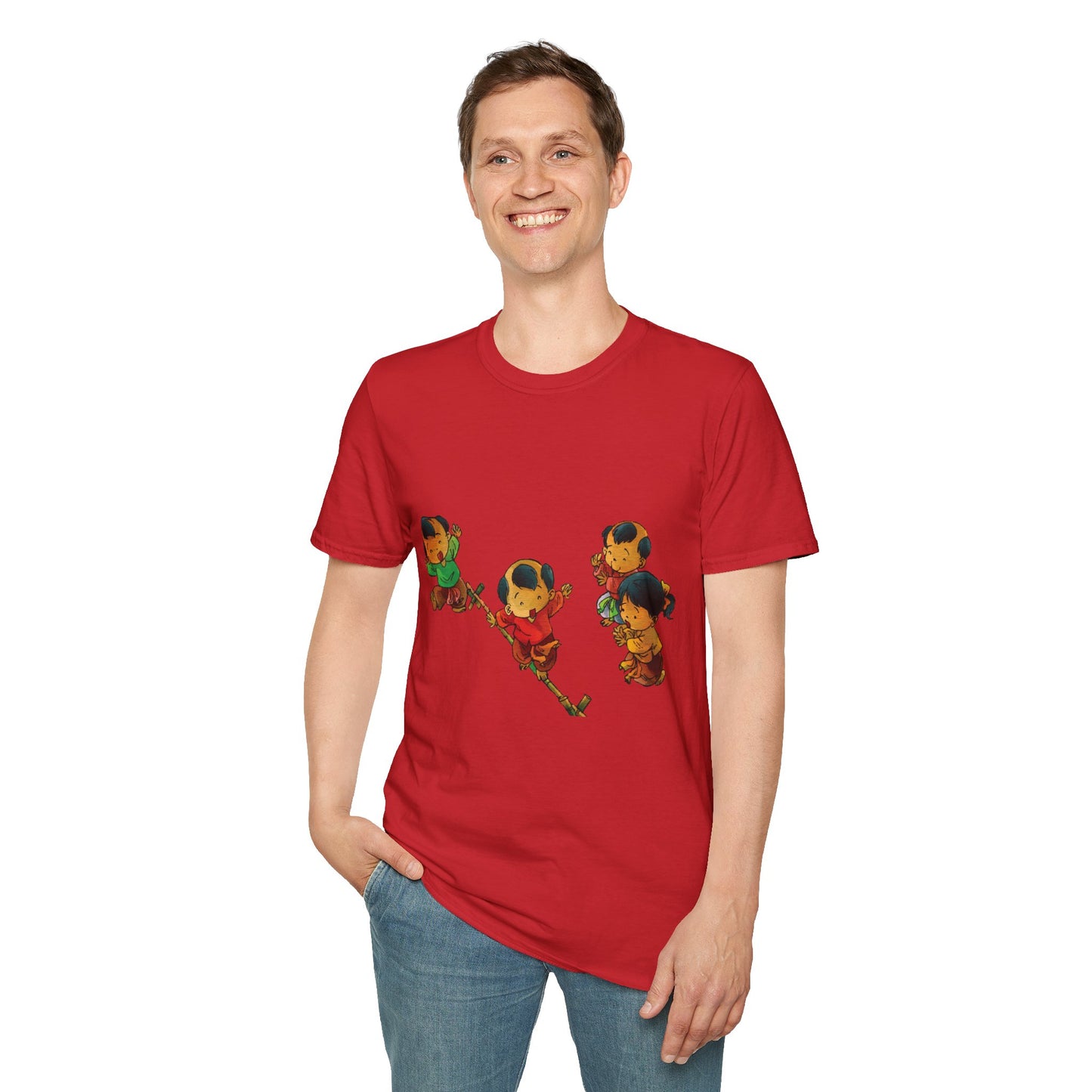 Unisex Softstyle Tee | "Cuop Co" | Vietnamese Traditional Flag-Stealing Game