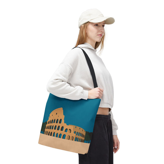 Vibrant Colosseum Tote | European Style | Urban Statement Piece