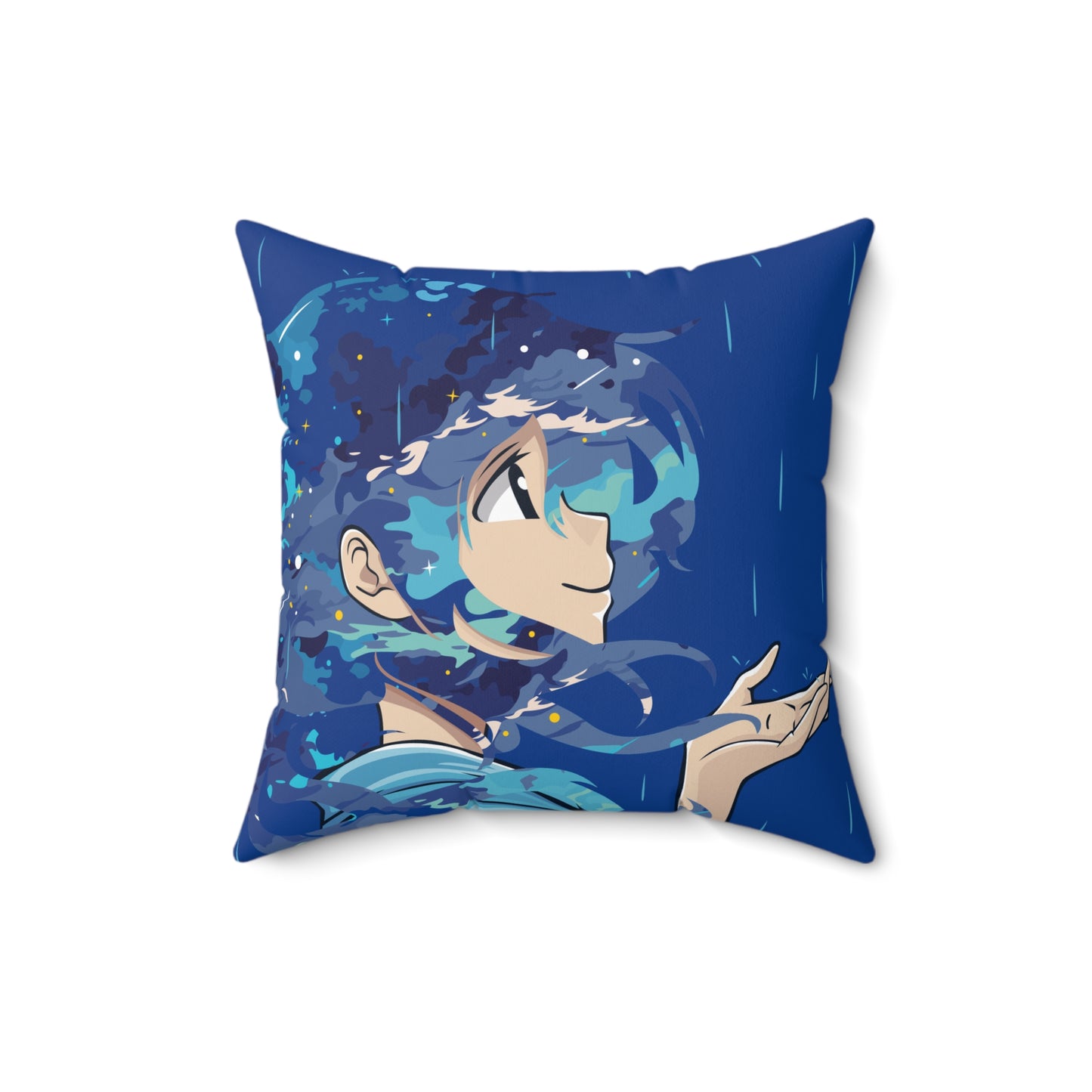 Art Throw Pillow – Girl in the Rain