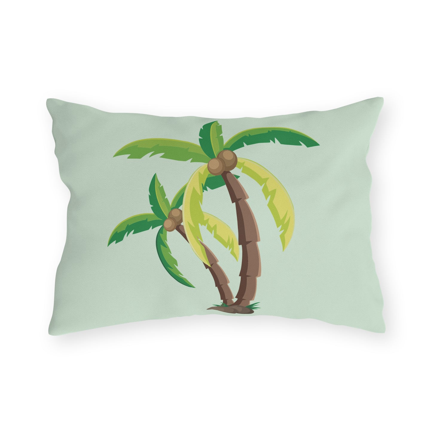Palm Tree Outdoor Pillow | Tropical Island Vibe Decor