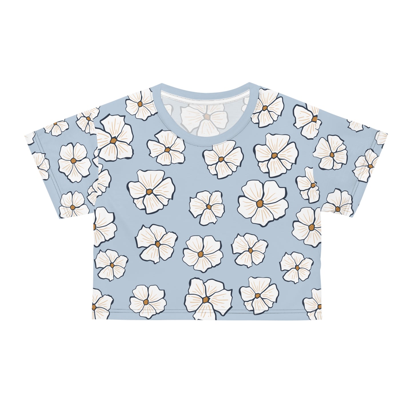 BloomChic | Floral Fun All-Over Crop Tee