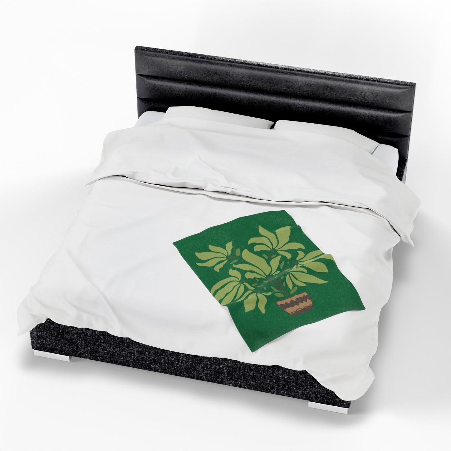 Velveteen Plush Blanket | A Quiet Green Corner