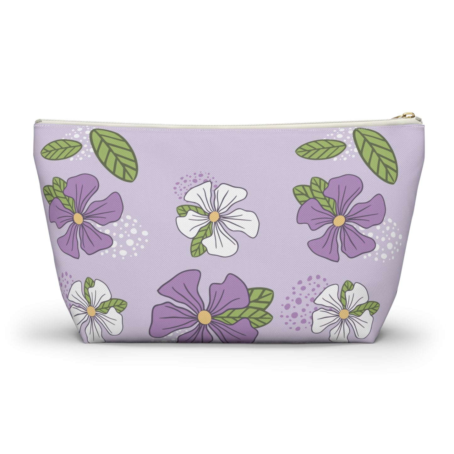 Soft Violet Blooms | Minimalist Floral Accessory Pouch