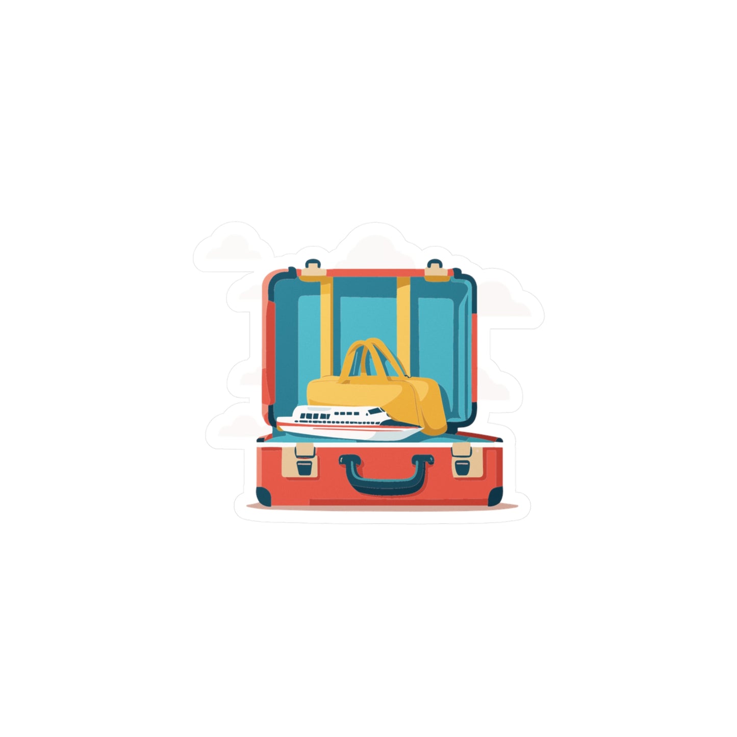 Travel Vibes Luggage Sticker | Minimal & Fun Vinyl Decal