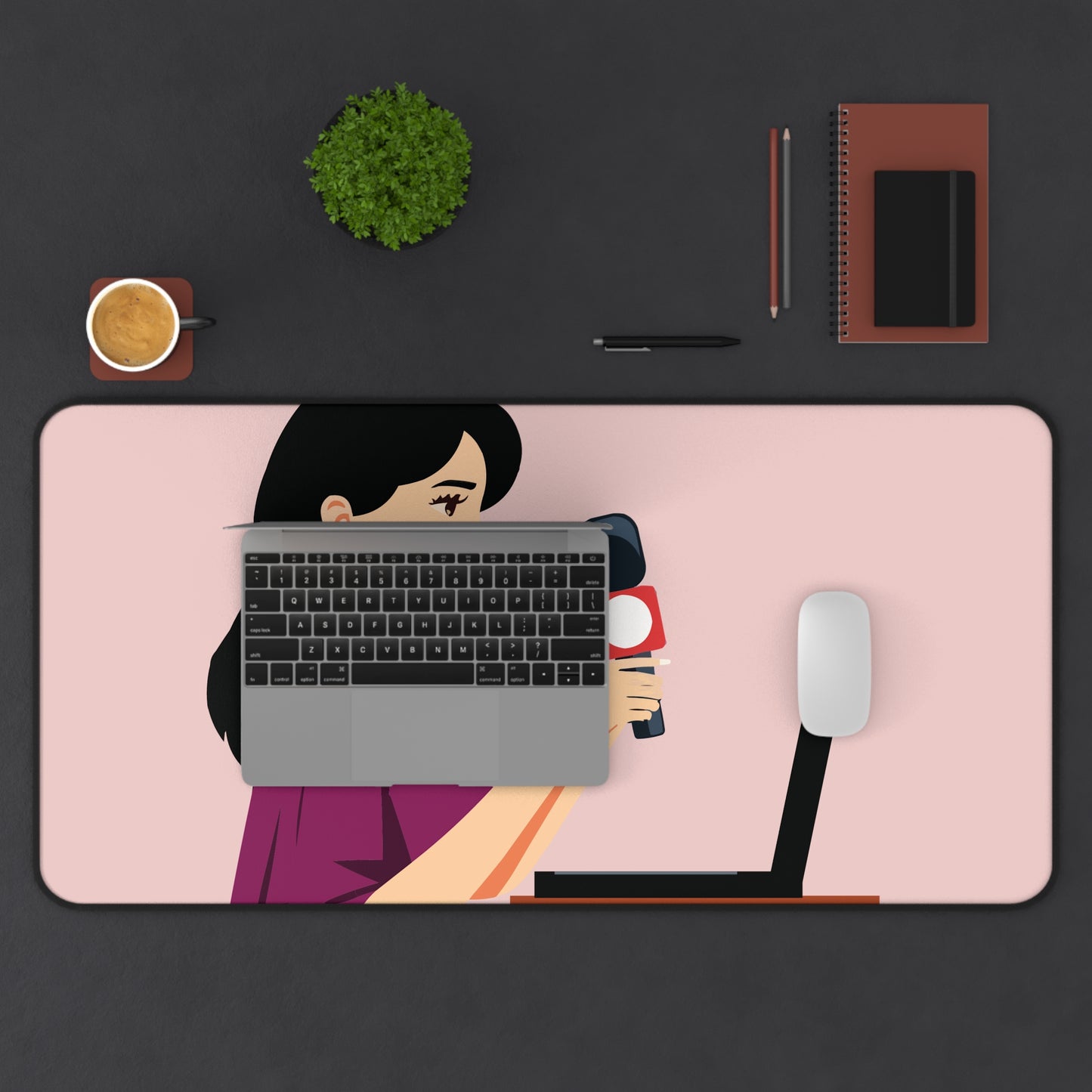The Confident Girl On Stage | Artistic Desk Mat | Celebrate Modern Women