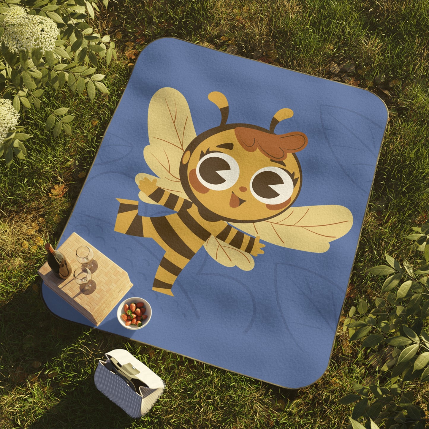 BeeHappy | Cute Bee Child Picnic Blanket