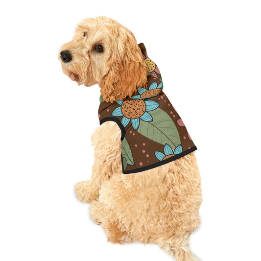 “Seamless Floral Elegance” Pet Hoodie | Classic Charm, Modern Fit