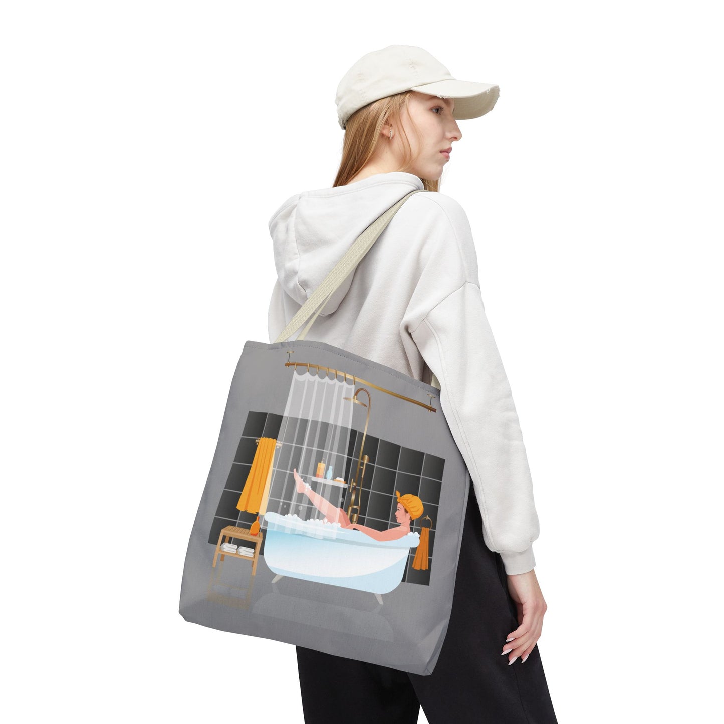 Artistic Tote Bag | Girl in Bathtub | Relaxing & Stylish Accessory