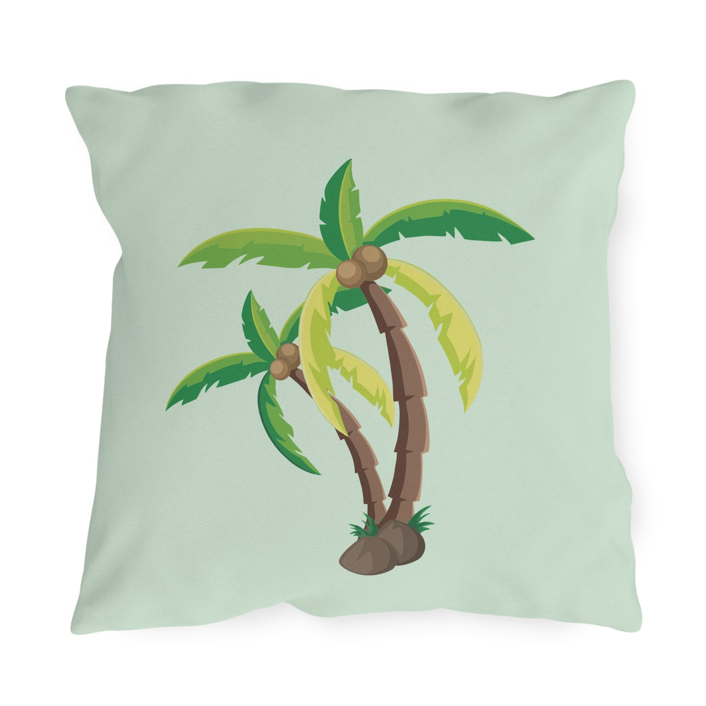 Palm Tree Outdoor Pillow | Tropical Island Vibe Decor