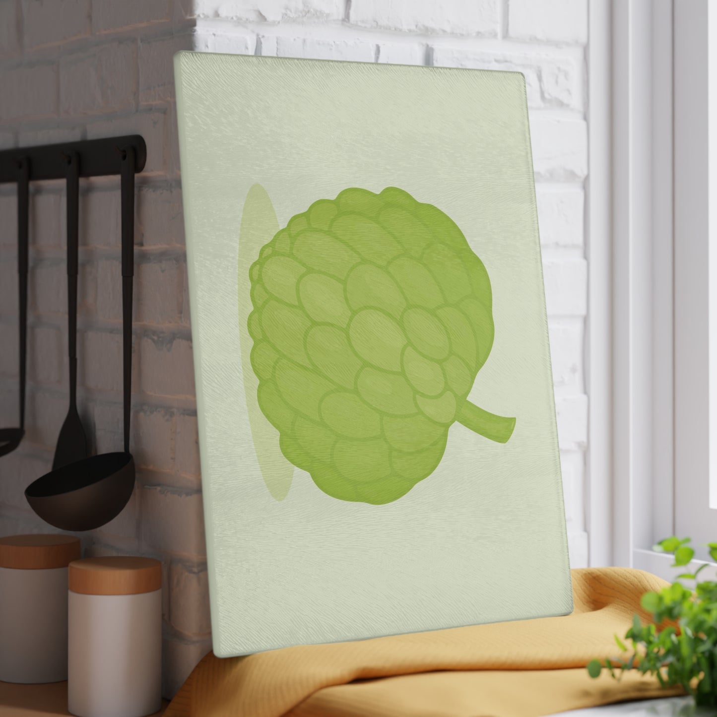 Custard Apple Glass Cutting Board | Nature Meets Minimalism