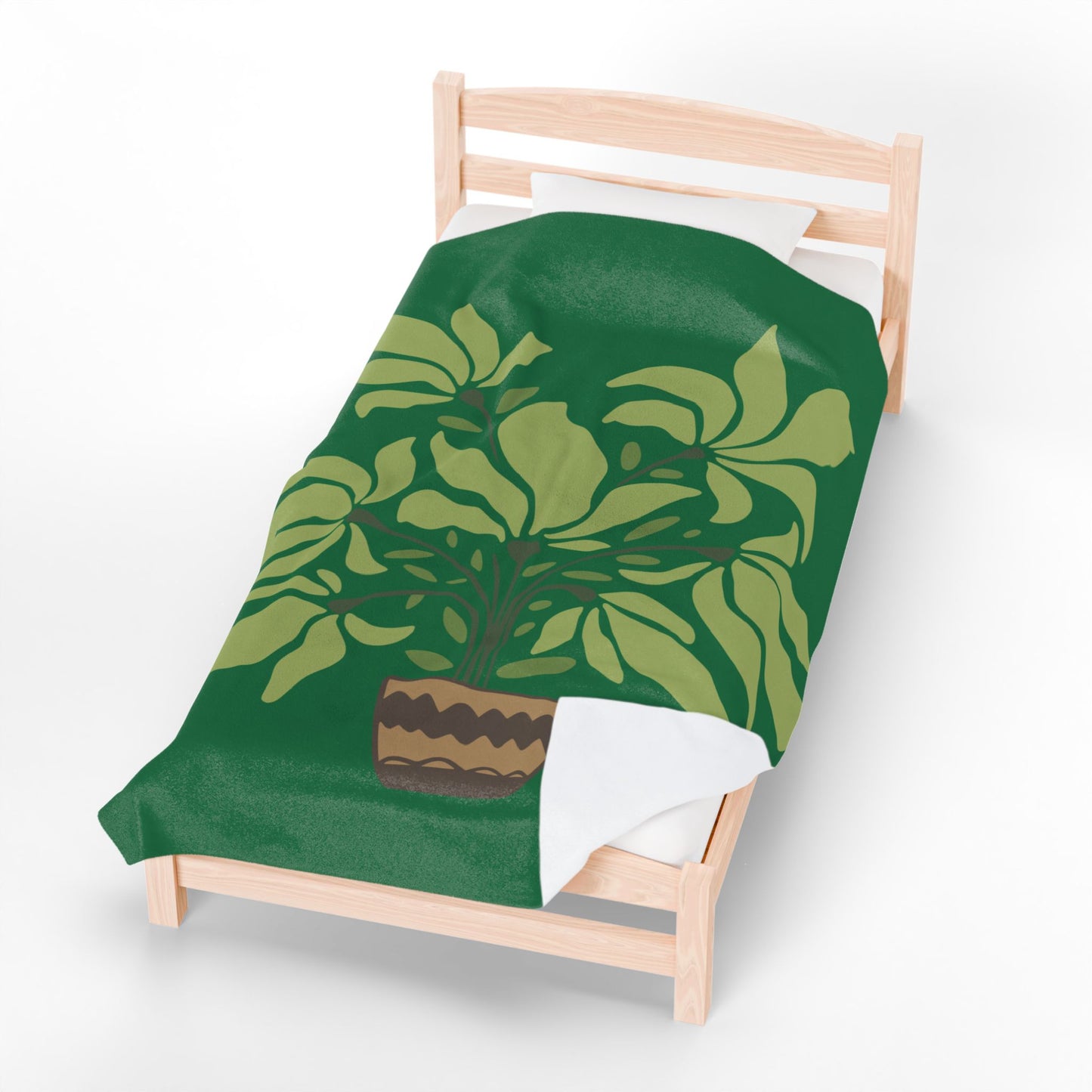 Velveteen Plush Blanket | A Quiet Green Corner