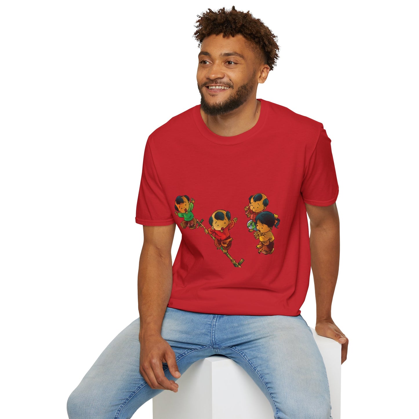 Unisex Softstyle Tee | "Cuop Co" | Vietnamese Traditional Flag-Stealing Game