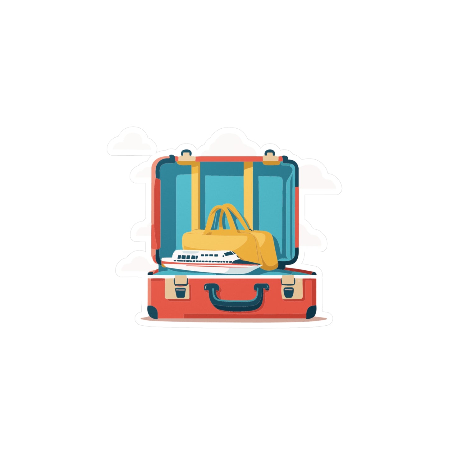 Travel Vibes Luggage Sticker | Minimal & Fun Vinyl Decal