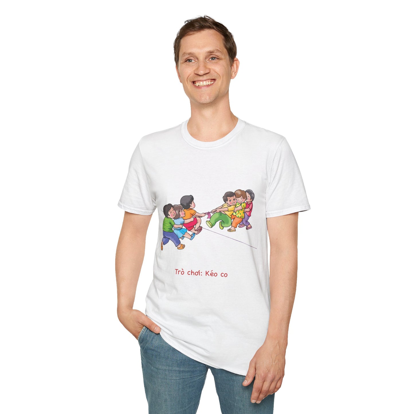 Unisex Softstyle Tee – "Keo Co" | Traditional Vietnamese Tug of War Game