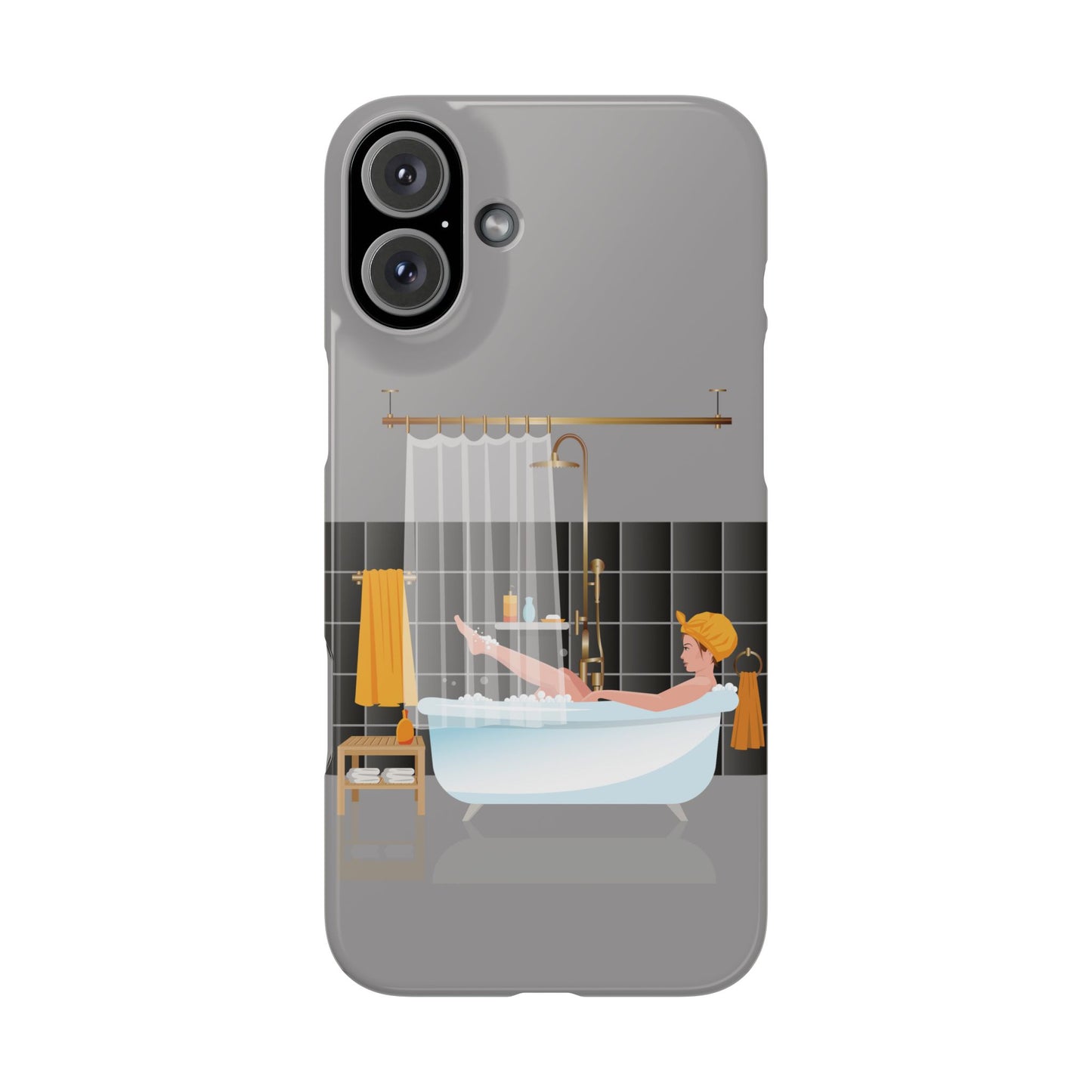 Slim Phone Case | Girl in Bathtub | Elegant & Artistic
