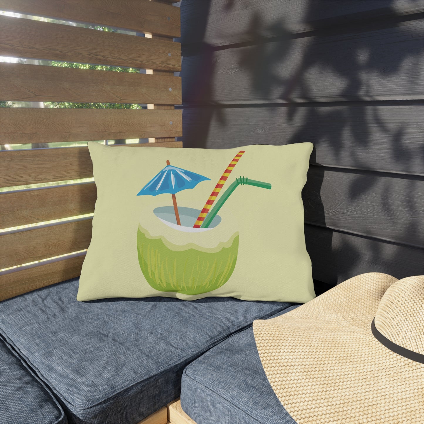 Ocean Breeze & Green Coconut | Outdoor Decorative Pillow