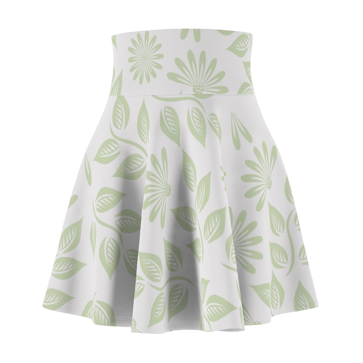 Fresh Leaf Pattern | Fun Women’s Skater Skirt Inspired by Nature