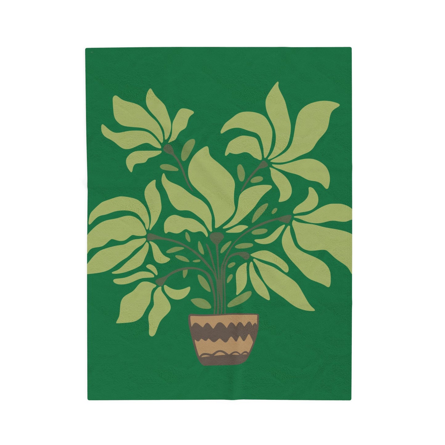 Velveteen Plush Blanket | A Quiet Green Corner