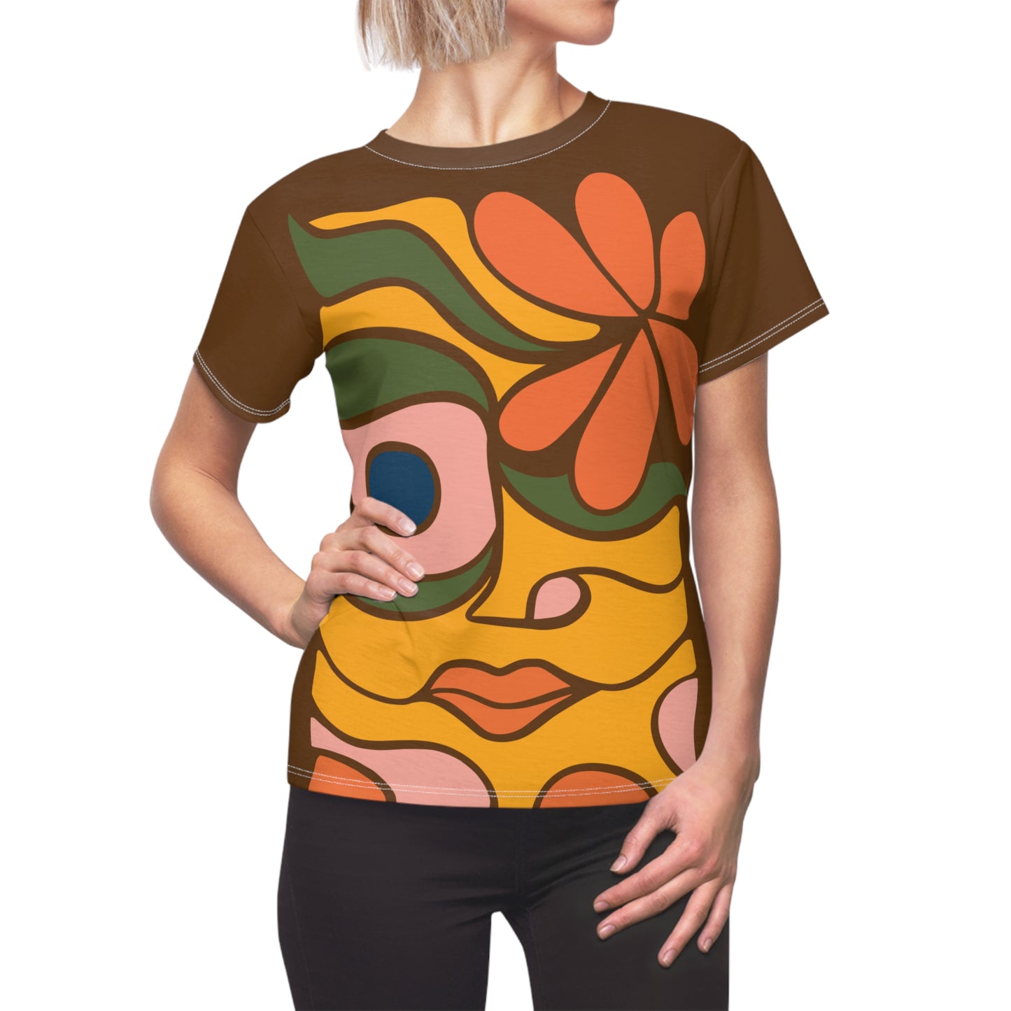 Women's Abstract Art Tee | Modern & Refined