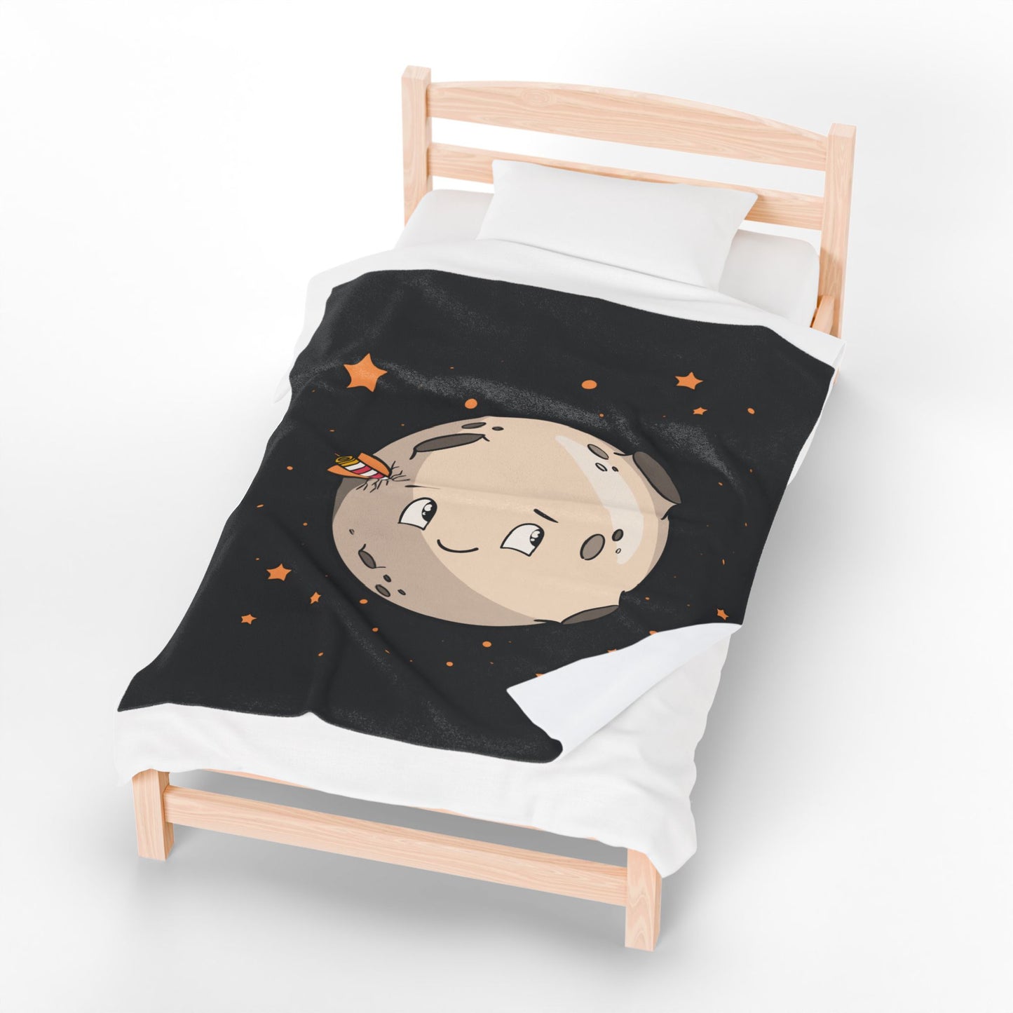 “Silent Galaxy” Plush Blanket | Moonlight Wrapped in Velvet Stillness