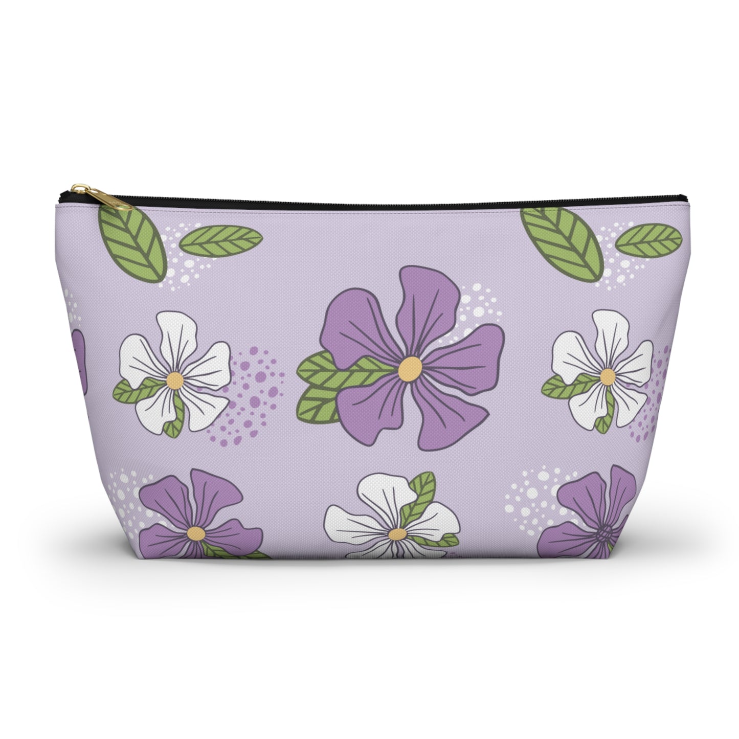 Soft Violet Blooms | Minimalist Floral Accessory Pouch