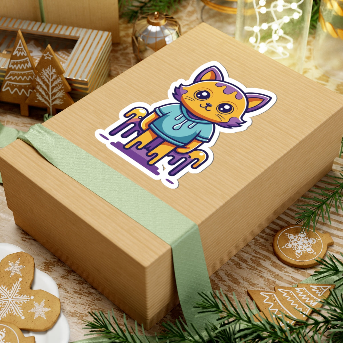 "Lazy Cat" Sticker | Stick Some Cuteness On Everything!