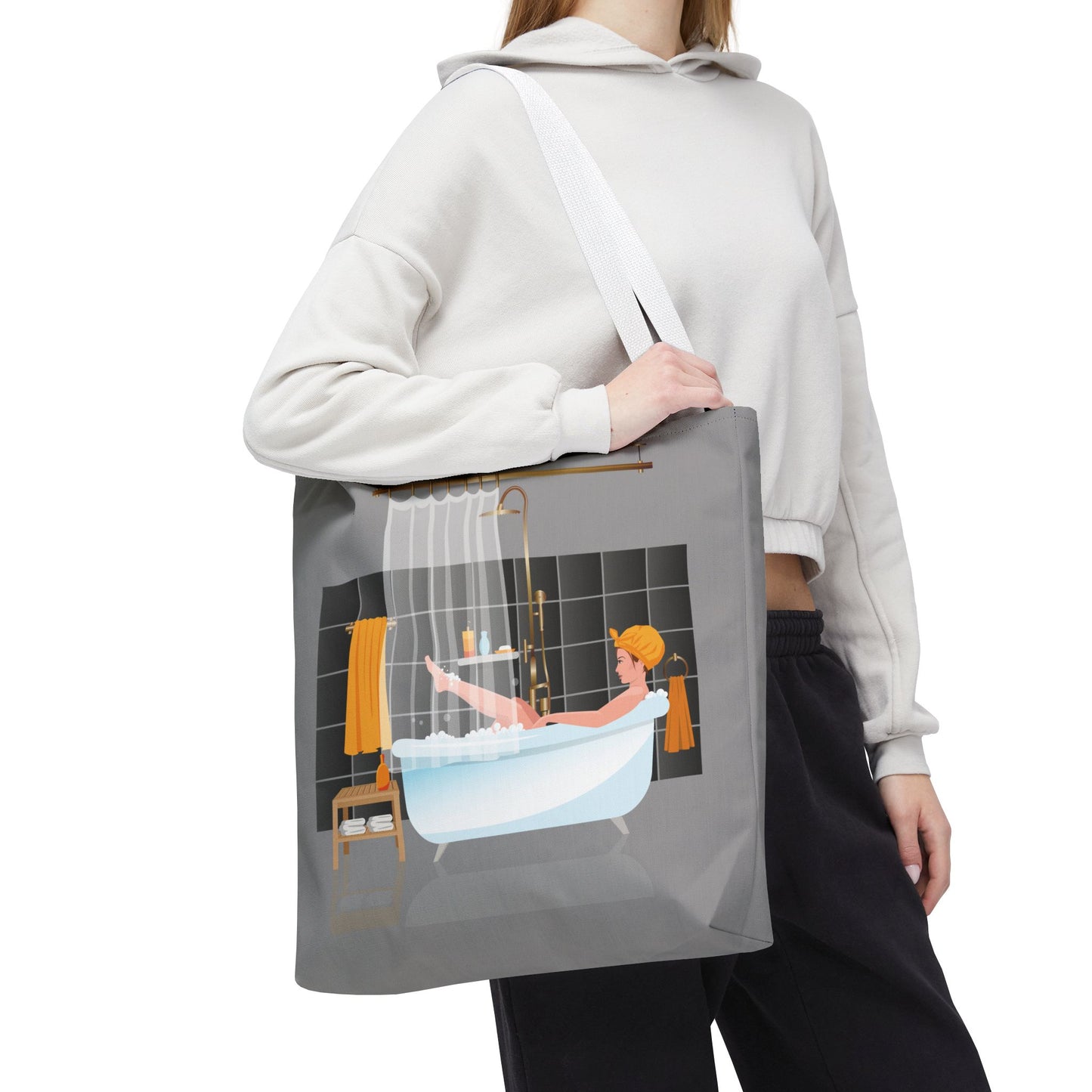 Artistic Tote Bag | Girl in Bathtub | Relaxing & Stylish Accessory