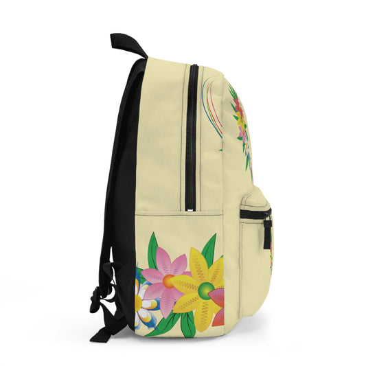 Floral Circle Charm Backpack | Sweet & Stylish Backpack for Everyday Use