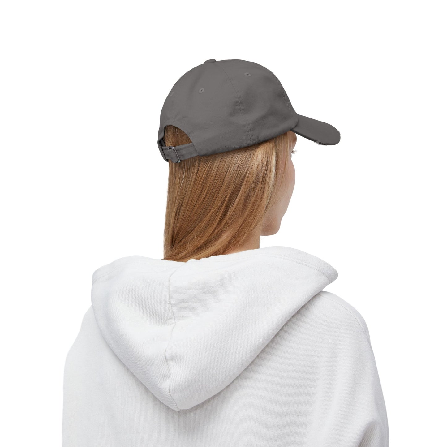 Artistic Vibe | Vintage Distressed Cap with Girl Portrait Sketch