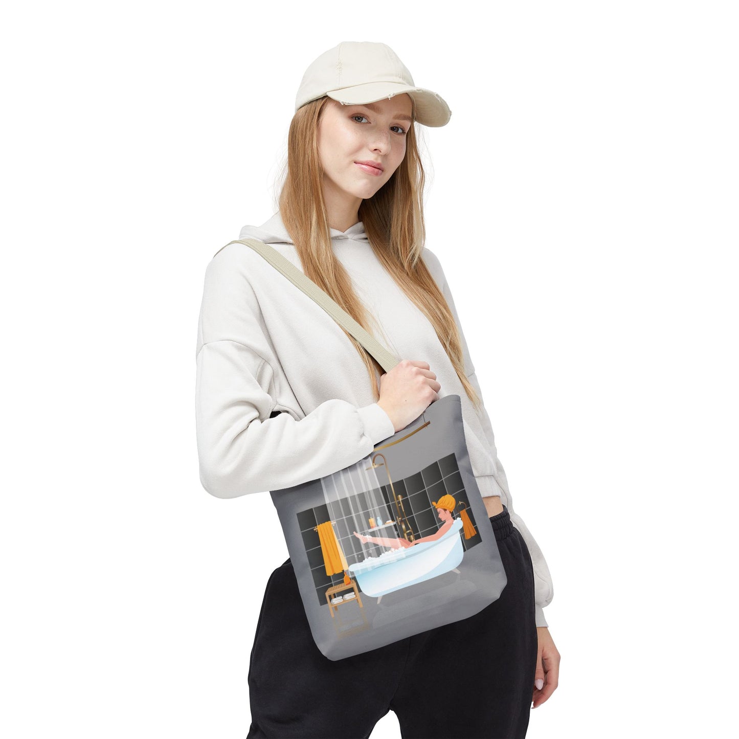 Artistic Tote Bag | Girl in Bathtub | Relaxing & Stylish Accessory