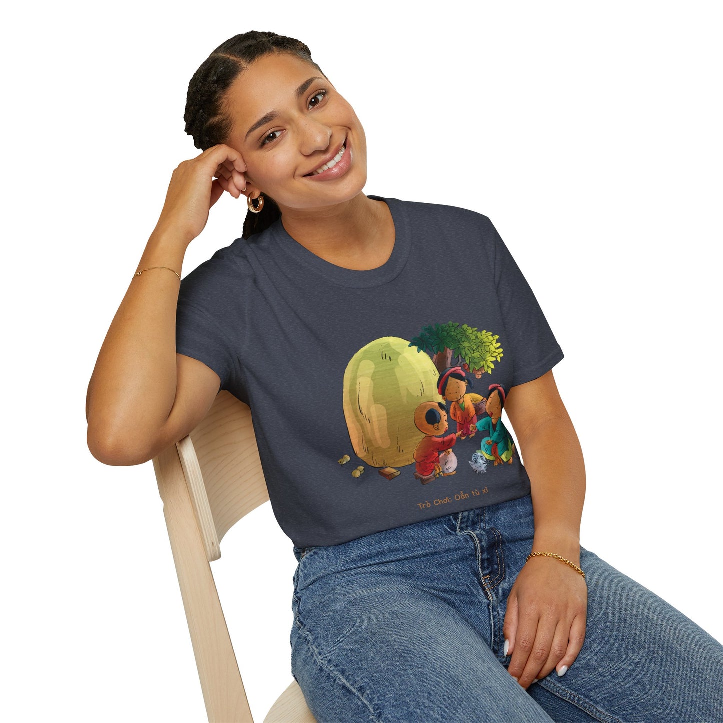 Unisex Softstyle Tee | "Rock Paper Scissors" | Vietnamese Folk Game Edition