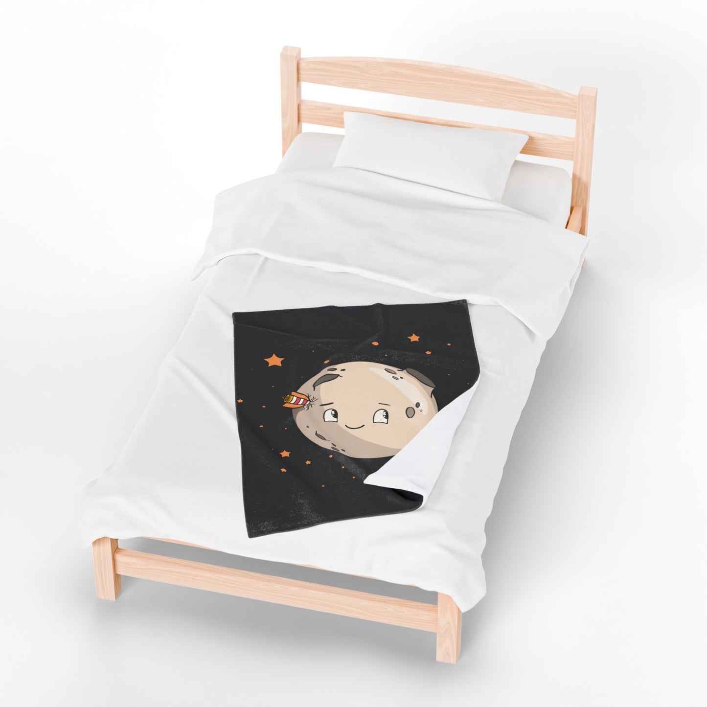 “Silent Galaxy” Plush Blanket | Moonlight Wrapped in Velvet Stillness