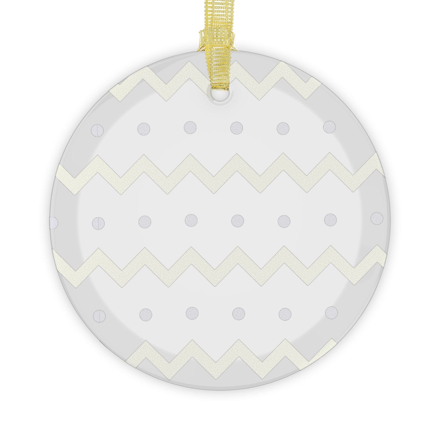 Minimalist Chevron Glass Ornament | Rhythm in Simplicity