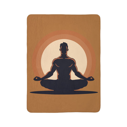 “Zen Lotus” Sherpa Blanket | Inner Peace in Every Fiber