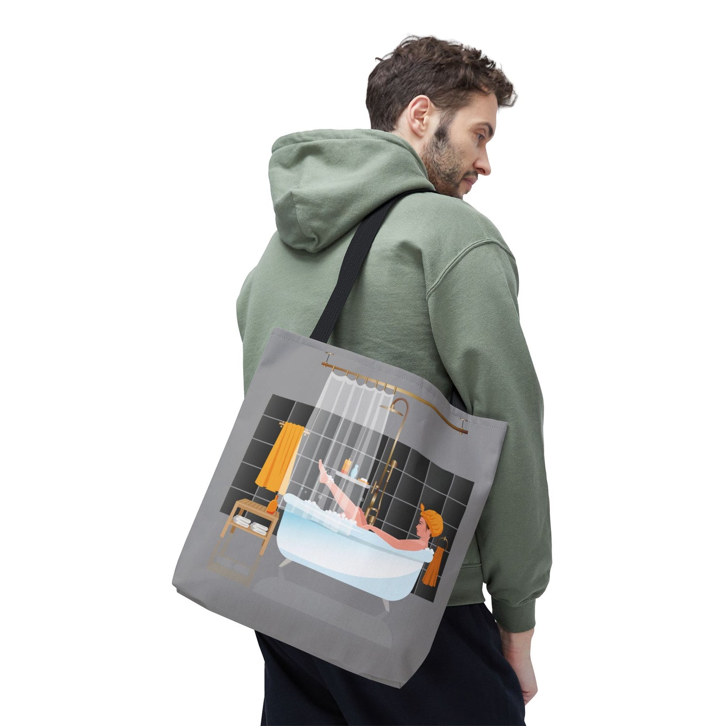 Artistic Tote Bag | Girl in Bathtub | Relaxing & Stylish Accessory