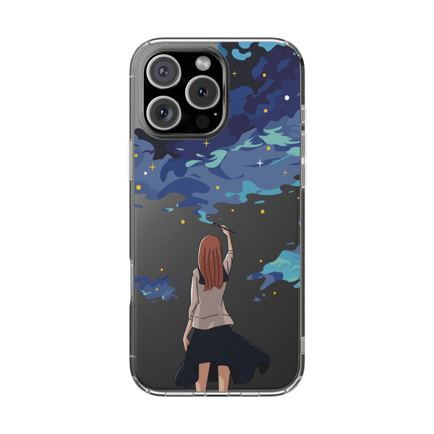 “She Paints the Sky” Clear Phone Case | A Pocketful of Stars