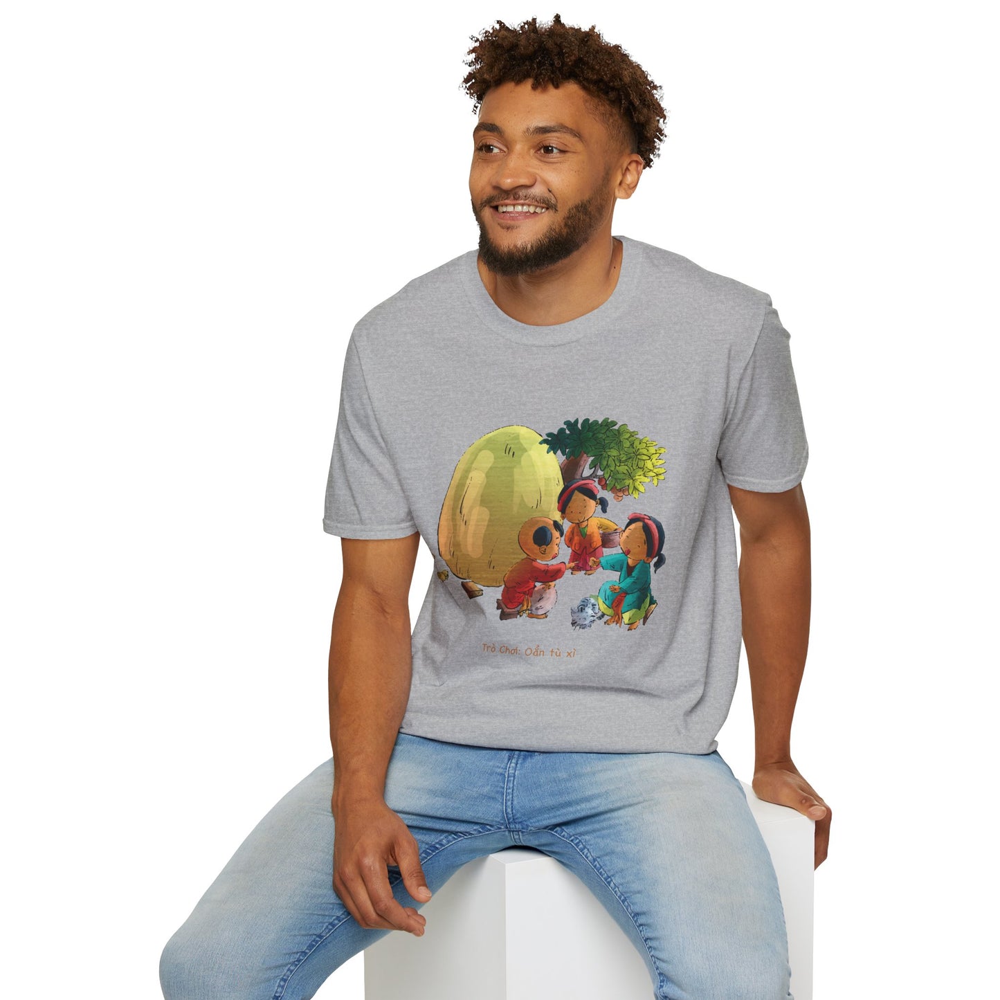 Unisex Softstyle Tee | "Rock Paper Scissors" | Vietnamese Folk Game Edition