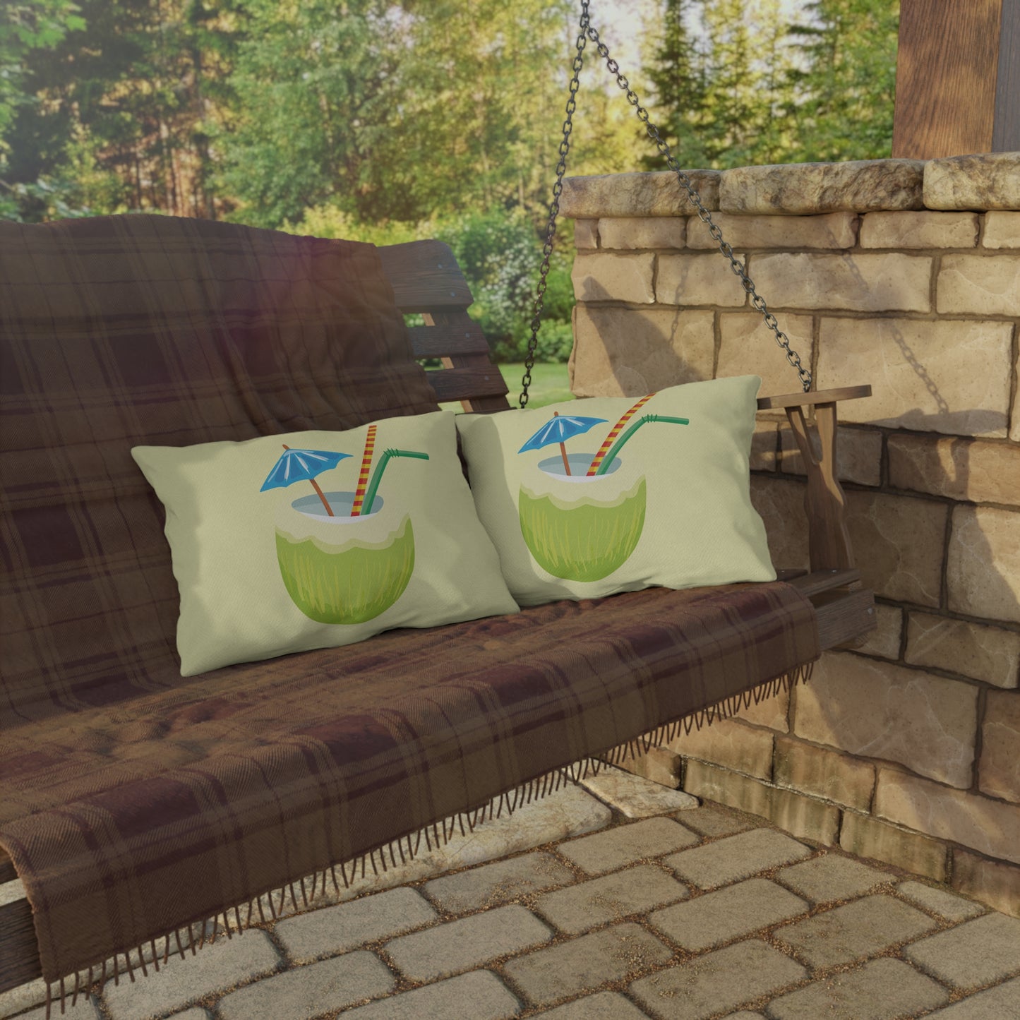 Ocean Breeze & Green Coconut | Outdoor Decorative Pillow