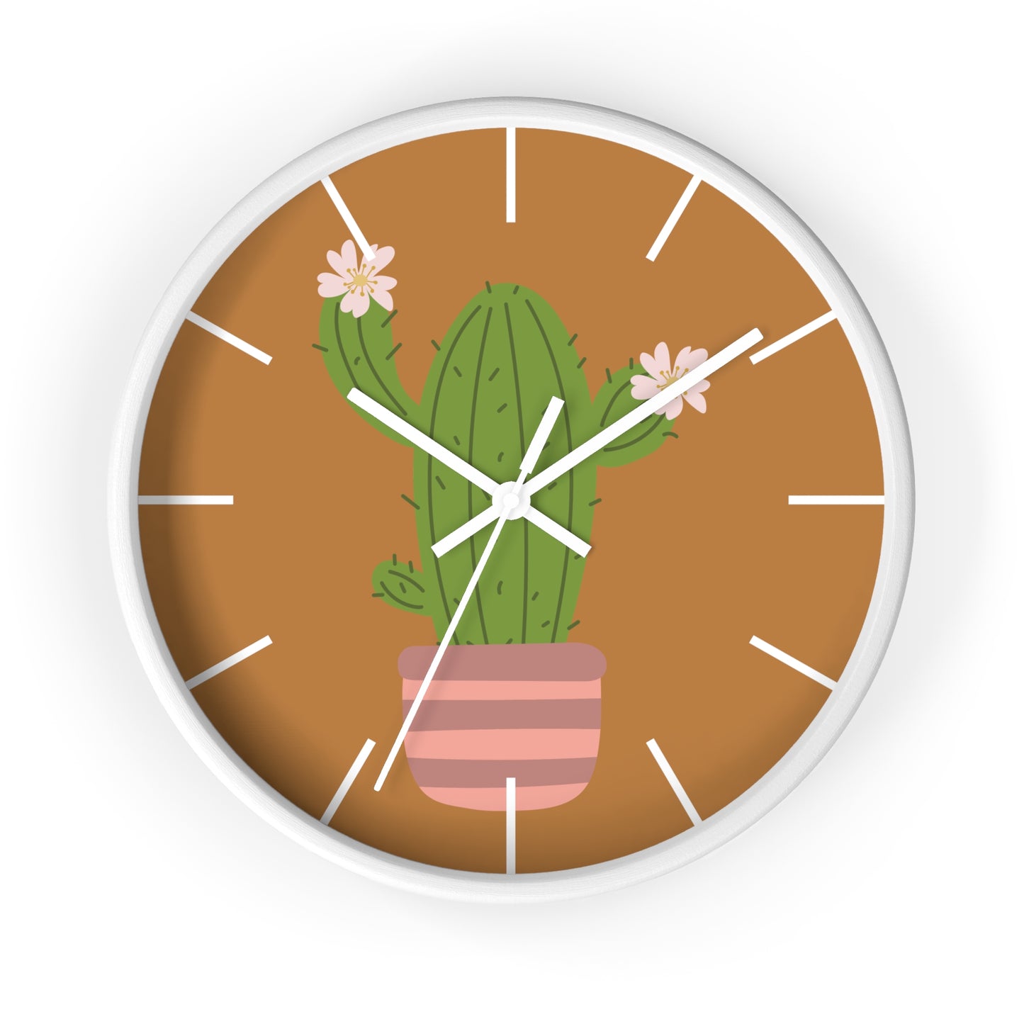 Cactus Minimal Wall Clock | Playful Time, Minimal Vibe