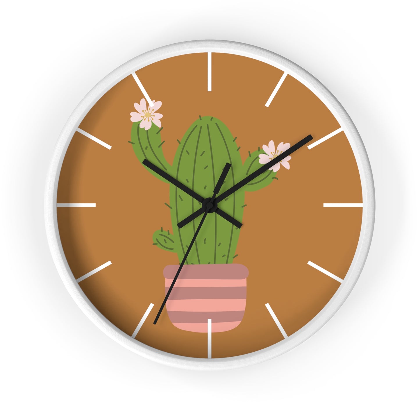 Cactus Minimal Wall Clock | Playful Time, Minimal Vibe