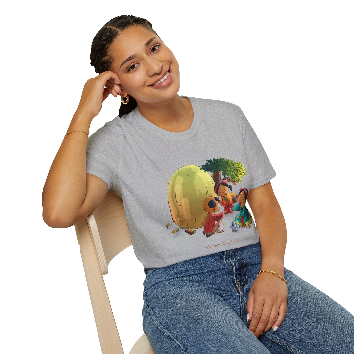 Unisex Softstyle Tee | "Rock Paper Scissors" | Vietnamese Folk Game Edition
